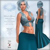 *Lurve* Heart's Desire Gown Set in Teal - Maitreya - Belleza - SLink - Tonic
