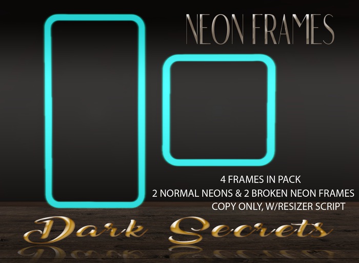 Dark Secrets - Neon Frames Baby Blue