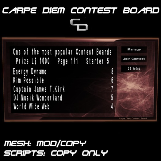 Carpe Diem Contest Board SADDLE (mesh)