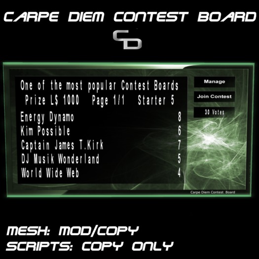 Carpe Diem Contest Board ICE (mesh)