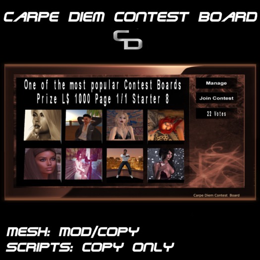 Carpe Diem ProfilePic Contest Board BROWN (mesh)