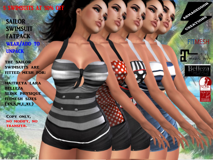 SAILOR SWIMSUIT FATPACK 200214