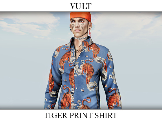 [Vult] Tiger Print Shirt