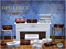 {LaCahute} Opulence Jewelry Box - Dark Cherry Florish 1 [BOXED]