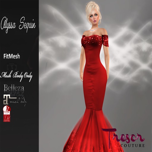 Tresor Couture~Alyssa Sequin Red