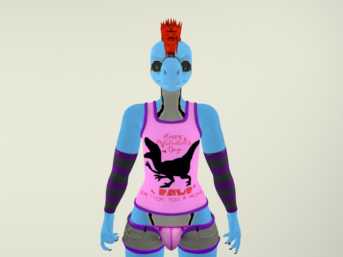 Tank Top Valentine Raptor Texture