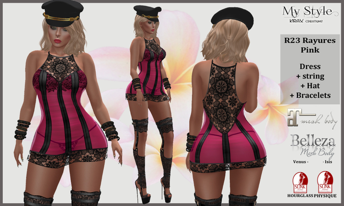 *** MY STYLE *** R23 rayures Pink