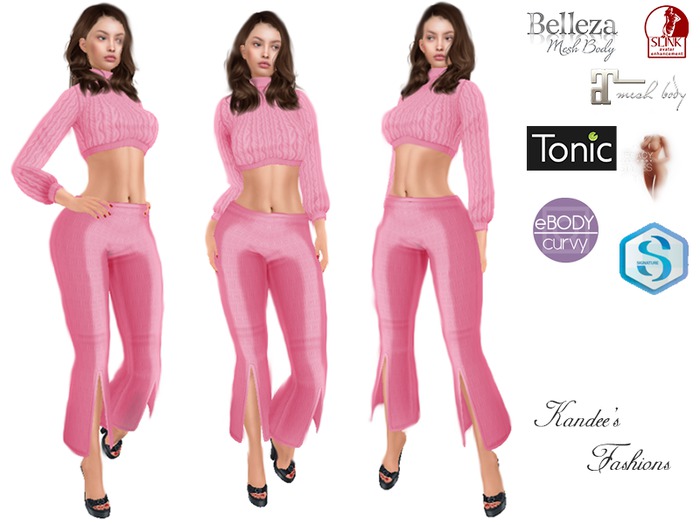 Pink Sweater & Pant Outfit