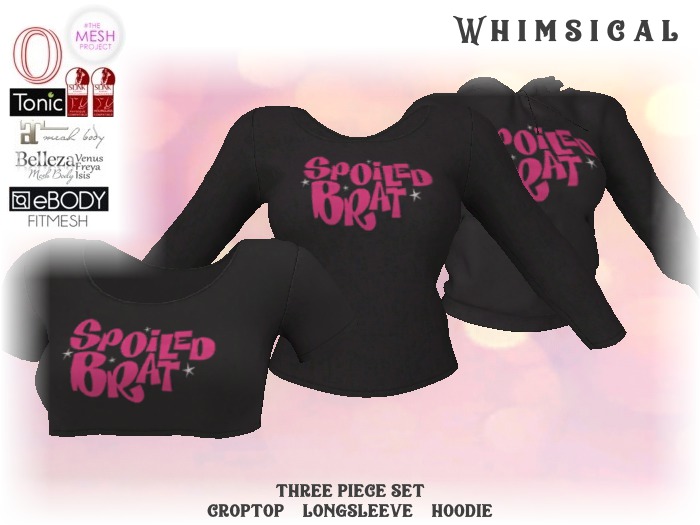 [Whimsical] Girl's Mesh Tops - Spoiled Brat