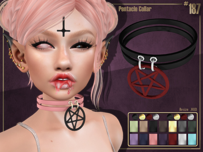 #187# Pentacle Collar BOX (Add Me)