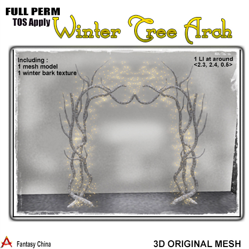Full Perm Mesh Winter Tree Arch 