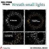 Full Perm Wreath small lights 
