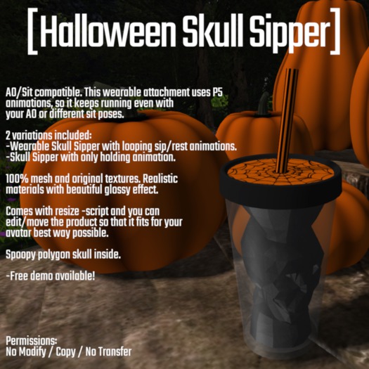 [Halloween Skull Sipper]