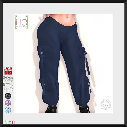 [HC] Rumor Navy Cargo Pants for Slink, Belleza, Maitreya, eBody, Signature & Tonic