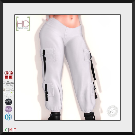 [HC] Rumor White Cargo Pants for Slink, Belleza, Maitreya, eBody, Signature & Tonic
