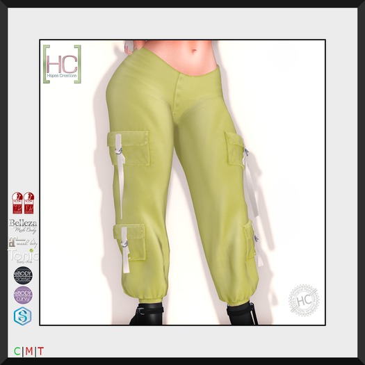 [HC] Rumor Green Cargo Pants for Slink, Belleza, Maitreya, eBody, Signature & Tonic