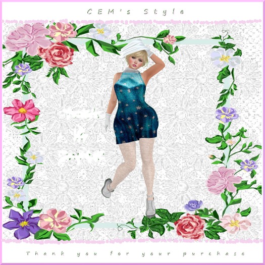 CEM's Style - Star Dress Blue