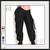 [HC] Rumor Black Cargo Pants for Slink, Belleza, Maitreya, eBody, Signature & Tonic