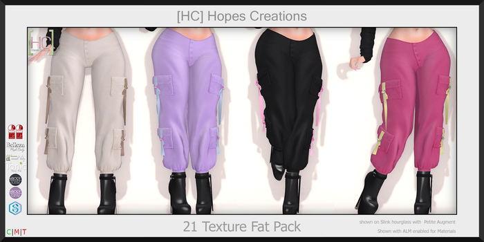 [HC] Rumor Cargo Pants Fat Pack for Slink, Belleza, Maitreya, eBody, Signature & Tonic