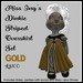 Miss ing's dinkie striped overskirt dress set gold