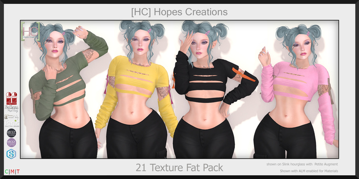 [HC] Rumor T-Shirt Fat Pack for Slink (inc. Petite), Belleza, Maitreya, eBody, Signature & Tonic