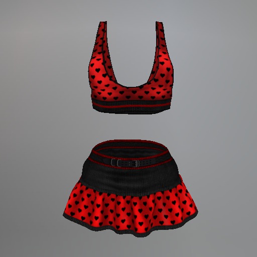 Gothic Valentine Hearts Slink Miniskirt Set box