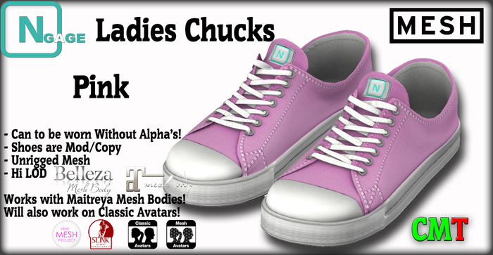 NMESH Ladies Mesh Pink Chucks