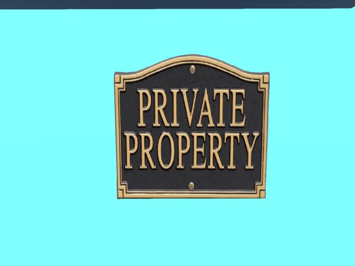 Second Life Marketplace Private Property Sign 1Alpha
