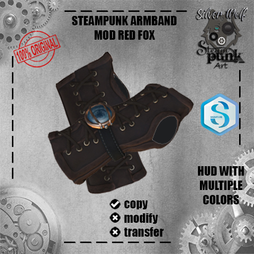 SW - Steampunk Armband Signature Mod Red Fox