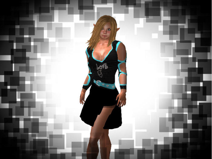 Ensemble robe noir turquoise