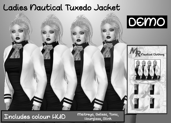 DEMO - Ladies Nautical Tuxedo Shopping Bag
