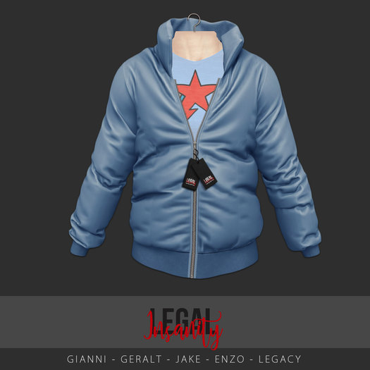 Legal Insanity - Evan puffer jacket sky