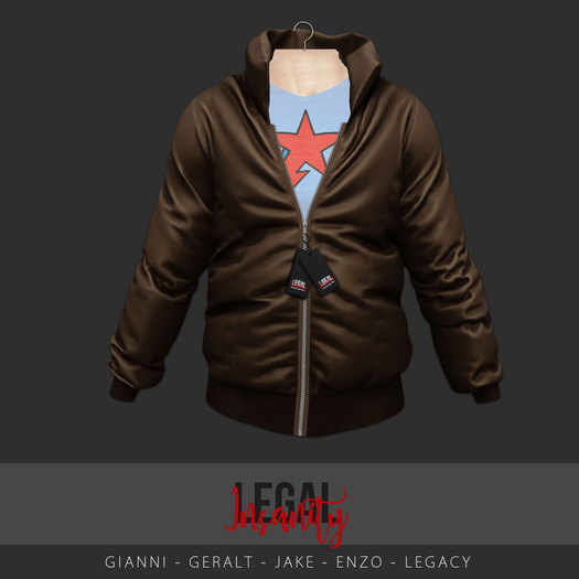 Legal Insanity - Evan puffer jacket brown