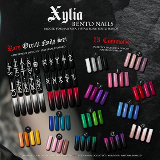 -SU!- Xylia Square Nails 12 (Maitreya) COMMON