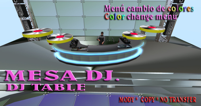 MESA DJ CAMBIO DE COLOR AUTOMATICO BOX