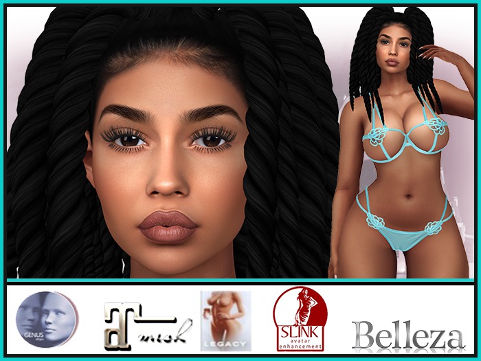Shape / GENUS Bento -  Baby Face /  - Mulatto on Maitreya,Belleza.Slink,-[LEGACY] Meshbody