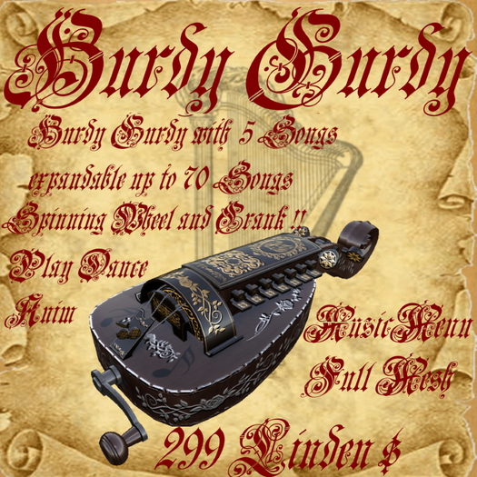 Hurdy Gurdy VK Gold Silver Boxed