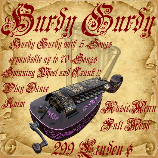 Hurdy Gurdy VK Gold Lila Boxed