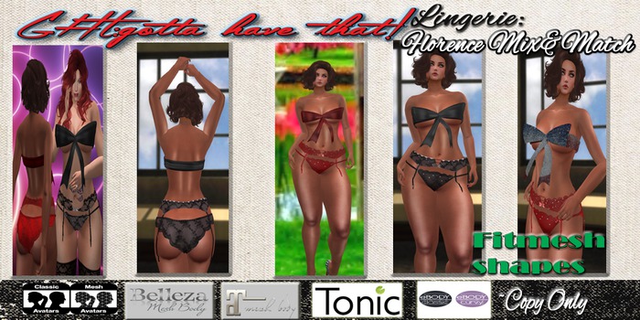 !GHT:LINGERIE: FLORENCE SET FITMESH SHAPES