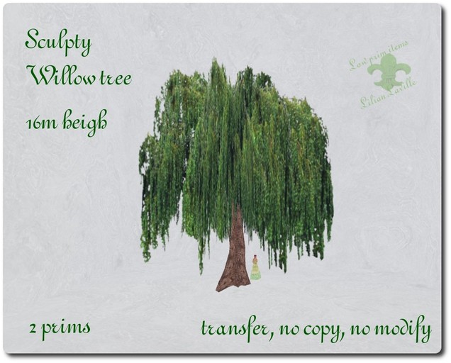 Sculpted willow-2 prims