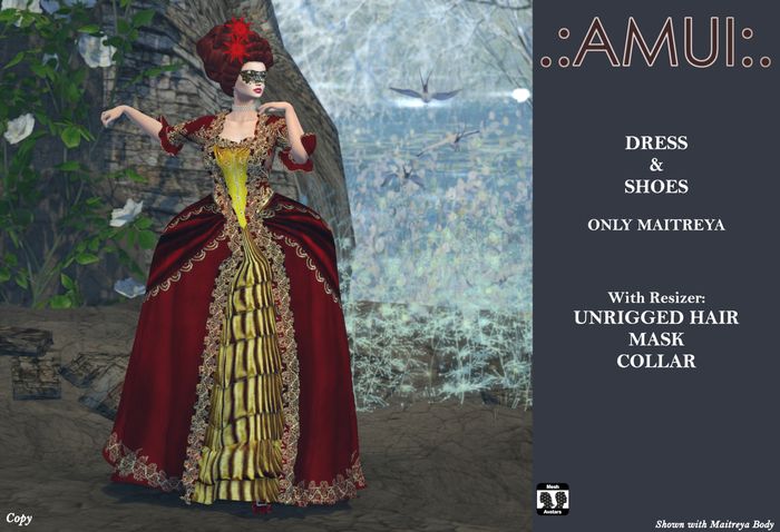 .:AMUI:. Renaissance Outfit Red/Gold - ADD ME