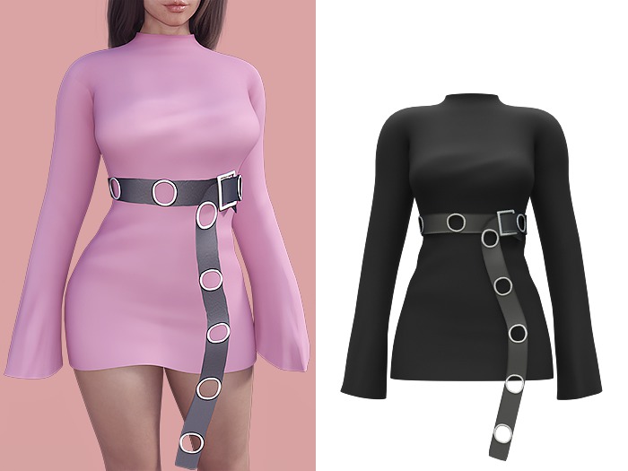 [H] Seun Dress - Black [ADD]