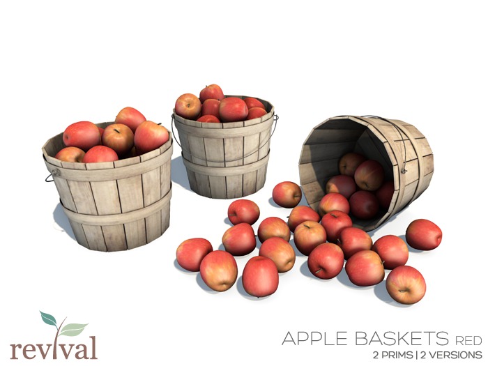 .:revival:. apple baskets red