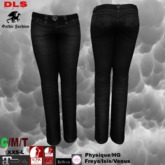 Jeans midd and high heels black boxed