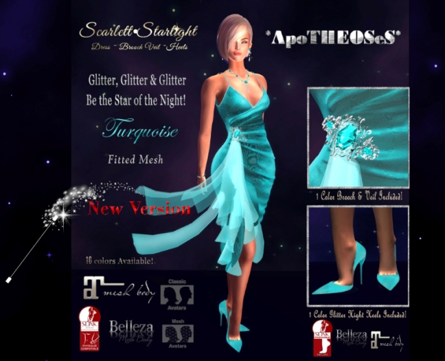 *AS* Scarlett Starlight Turquoise