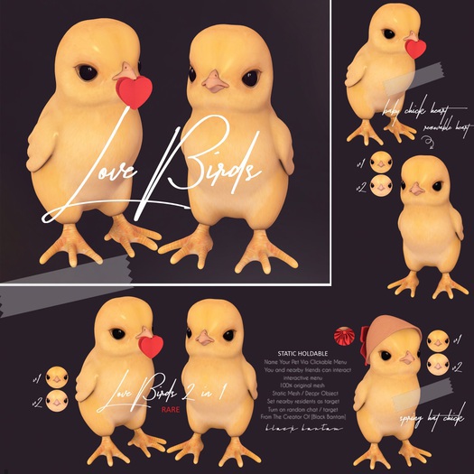 *[Black Bantam] Love Birds 2 in 1 Set V2 RARE