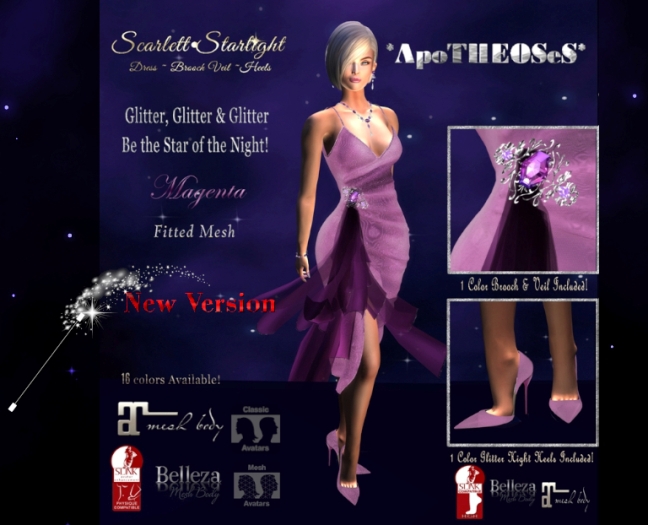 *AS* Scarlett Starlight Magenta