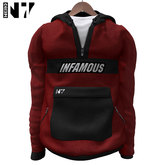Nero - Bad Boy Pullover Jacket - Red Black - INFAMOUS