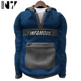 Nero - Bad Boy Pullover Jacket - Blue Grey - INFAMOUS