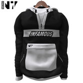 Nero - Bad Boy Pullover Jacket - Black White - INFAMOUS